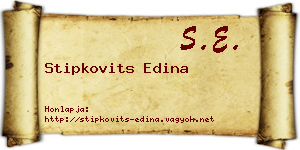 Stipkovits Edina névjegykártya